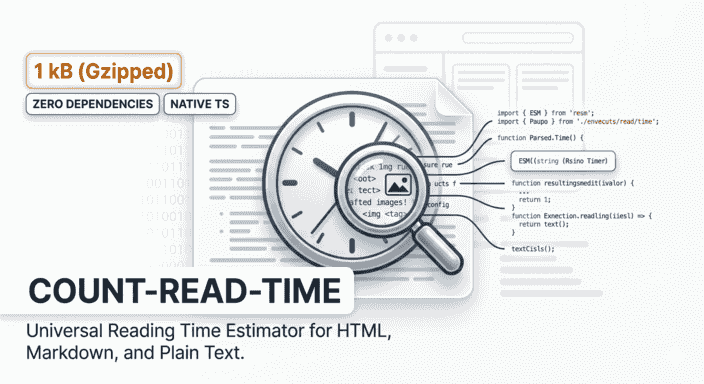 How I Built a Zero-Dependency, 1KB Reading Time Engine for Plain Text, HTML, and Markdown